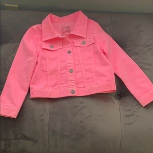 Genuine Kids by OshKosh, pink denim jacket, 5T